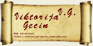Viktorija Gecin vizit kartica